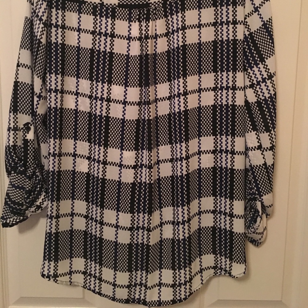 PLEIONE Navy and White Blouse-Macy’s. NWT Size M - Picture 4 of 6